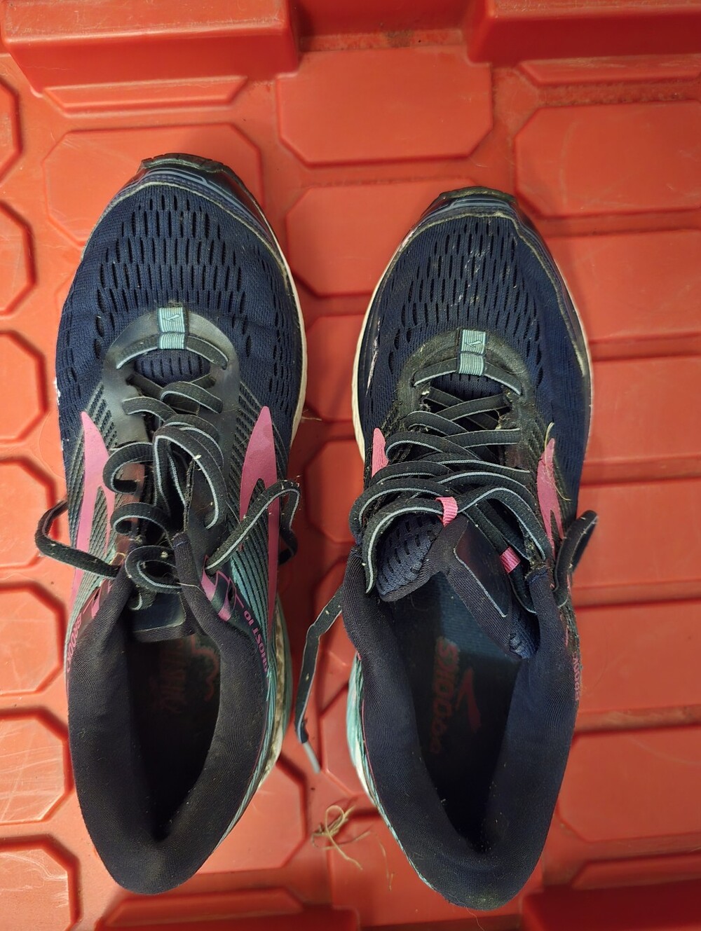Brooks Navy and Pink Women's Running Sneakers